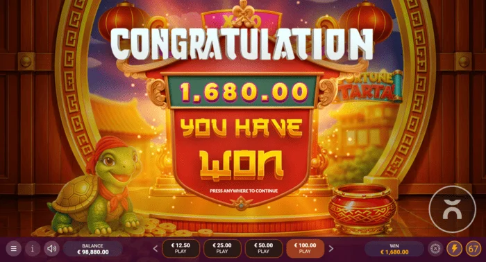 Fortune Tarta - ukupna pobjeda nakon Free Spins